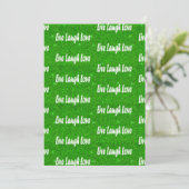 Invitation Vivez Riez Aimez Message Positif Vert (Debout devant)