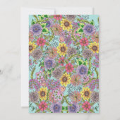 Invitation Vivid Baby shower complexe de fleurs de gribouilli (Dos)