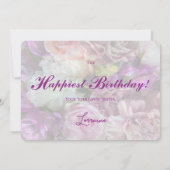 Invitation Vivid Orchid Secret Gardens Birthday Card (Dos)