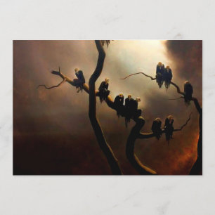 Invitation Vivid Retro - Fantômes dans un arbre