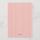 Invitation Vivid Tangerine Blush Striped Elegant Wedding (Dos)