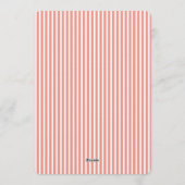 Invitation Vivid Tangerine   Blush Striped Elegant Wedding (Dos)
