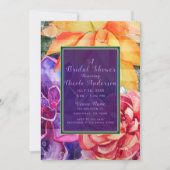 Invitation Vivid Vibrant Colorful Fête des mariées Succulente (Devant)