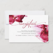 Invitation Vivid Vin Bourgogne Rouge Aquarelle Abstraite (Devant)