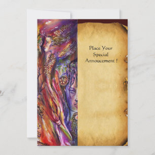 Invitation VIVIEN ET MERLIN Parchemin Fantastique
