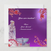 Invitation VIVIEN MONOGRAM améthyste or pourpre (Dos)