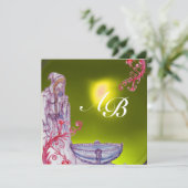 Invitation VIVIEN MONOGRAM jaune topaz (Debout devant)