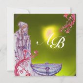 Invitation VIVIEN MONOGRAM jaune topaz (Devant)