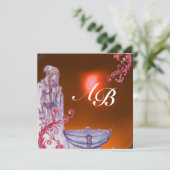 Invitation VIVIEN MONOGRAM orange topaz (Debout devant)