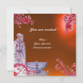Invitation VIVIEN MONOGRAM orange topaz (Dos)