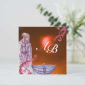 Invitation VIVIEN MONOGRAM orange topaz or (Debout devant)