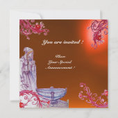 Invitation VIVIEN MONOGRAM orange topaz or (Dos)