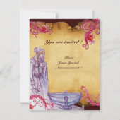 Invitation VIVIEN MONOGRAM parchemin violet (Dos)