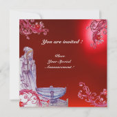 Invitation VIVIEN MONOGRAM rouge rubis or (Dos)