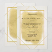 Invitation Vivoire blanc encadré soirée de réchauffement offi (Devant / Derrière)