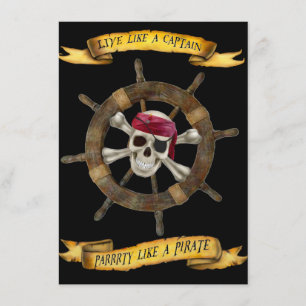 INVITATION VIVRE COMME UNE FÊTE DE CAPITAINE COMME UN PIRATE