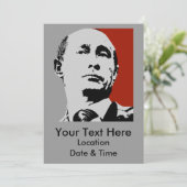 Invitation Vladimir Poutine rouge (Debout devant)
