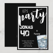 Invitation Vodka pour les adultes (Devant / Derrière)