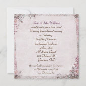 Invitation Voeu mariage renouveau frontière florale à l'ancie (Devant)