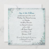 Invitation Voeu mariage renouveau frontière florale à l'ancie (Devant)