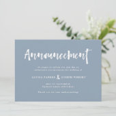 Invitation Vœu Moderne | Annulation ou Report de Mariage (Debout devant)