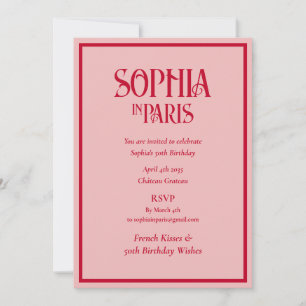 Invitation Vœux d'anniversaire des French Kisses pour les 50