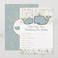 Vœux de baleines bleues et dorées pour jeu de Baby