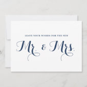 Invitation Vœux de calligraphie moderne Navy pour enseigne de (Devant)