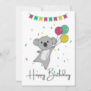 Invitation Vœux de koala Joyeux anniversaire à vous Koalas In