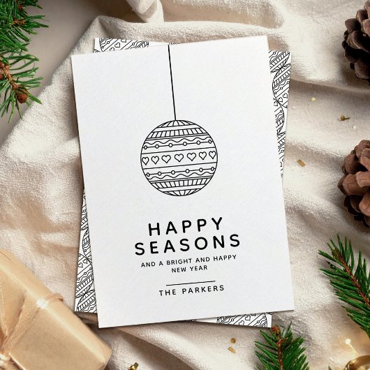 Invitation Vœux de la saison de la boule de Noël