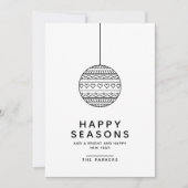 Invitation Vœux de la saison de la boule de Noël (Devant)