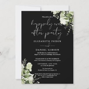 Invitation Vœux de mariage pour la fête Greenery Happily Ever