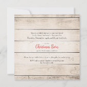 Invitation Vœux de Noël à la campagne avec deux porcelets (Dos)