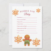 Invitation Vœux de Noël au pain d'épice pour bébé (Devant)