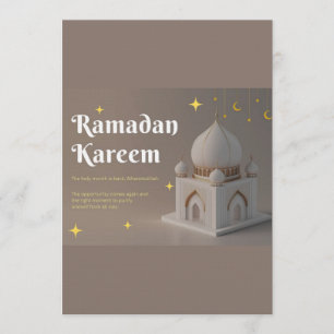 Invitation Vœux de Ramadan en calligraphie arabe élégante