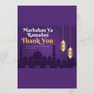 Invitation Vœux élégants de Ramadan - Or Ramadan Kareem