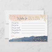 Invitation Voeux or Blush de la Marine pour bébé (Devant)