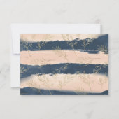 Invitation Voeux or Blush de la Marine pour bébé (Dos)