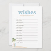 Invitation Voeux pour Baby Beach Surf Baby shower Jeu (Devant)