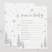 Invitation Voeux pour Baby Card, Blue Boy Baby shower Jeu (Devant / Derrière)