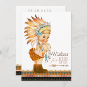 Invitation Vœux pour Baby Shower Baby Sauvage et Libre (Devant / Derrière)