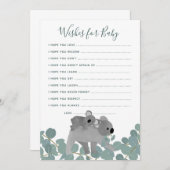 Invitation Voeux pour Baby shower Game (Devant / Derrière)