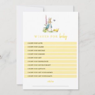 Invitation Voeux pour baby shower jaune