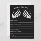 Invitation Voeux pour bébé squelette Baby shower Halloween (Devant)