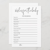 Invitation Voeux pour le bébé - Baby shower Jeu (Devant / Derrière)