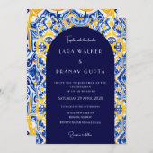 Invitation Voeux psychédéliques : Mariage Super de carreaux b (Devant / Derrière)