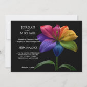 Invitation 🌈 Vœux Technicolor Mariage (Devant)