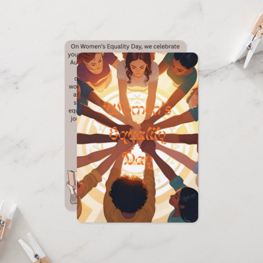 Invitation “Voices of Equality: A Tribute to Women's Power” (Devant/Arrière en situation)