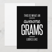 Invitation Voici à quoi ressemble un Gram génial (Devant / Derrière)