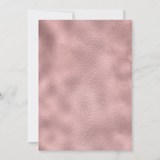 Invitation Voici BRIDE Rose Gold Glam Chic Fête des mariées (Dos)